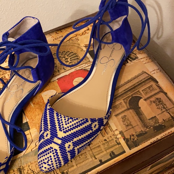 Jessica Simpson Royal Blue Flats - Picture 2 of 6